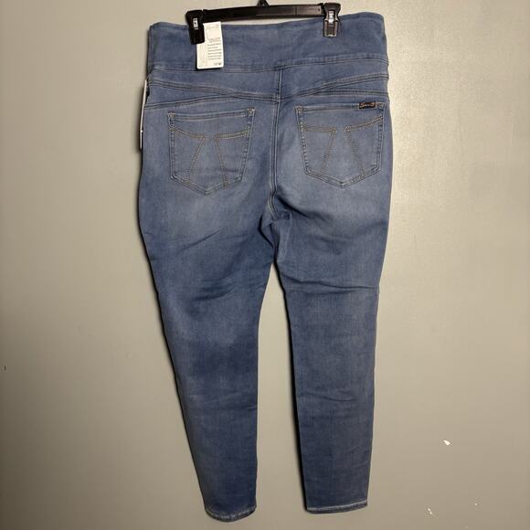 NWT Seven7 Plus High-Rise Tummy Toner Skinny Jean Lunar 16W New Spot - Picture 9 of 9